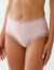 Culotte coton et dentelle forme maxi - lot de 3 (ivoire + beige + rose)