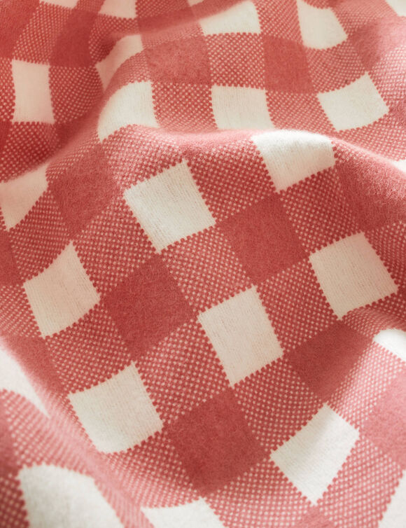 Linge de lit Lou en flanelle imprim&eacute;e (bois de rose)