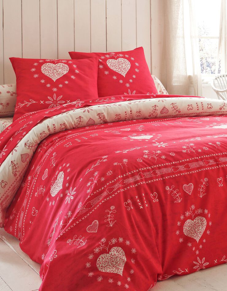 Bedlinnen Anceny in katoen (rood)