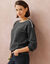 Pull col bateau, maille moelleuse (anthracite chin&eacute;)
