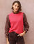 Pull col rond sans manches (rose)