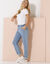 Jogger in tricot met jeansaspect, elastische tailleband (bleached)