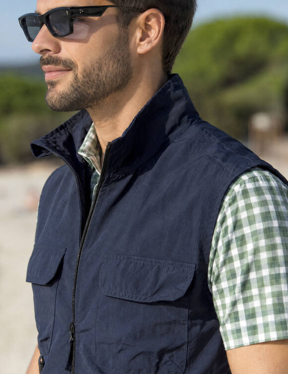 Gilet multipoches sans manches (marine)