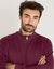 Effen sweater met doorlopende rits (wijnrood)