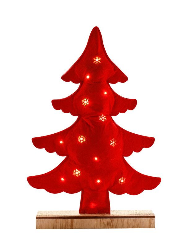 Lichtgevende kerstboom met ingewerkte LEDS, rood, hi-res