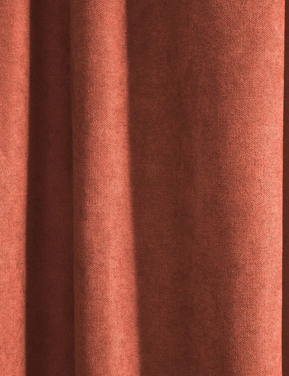Rideau occultant et isolant finition galon fronceur (terracotta)