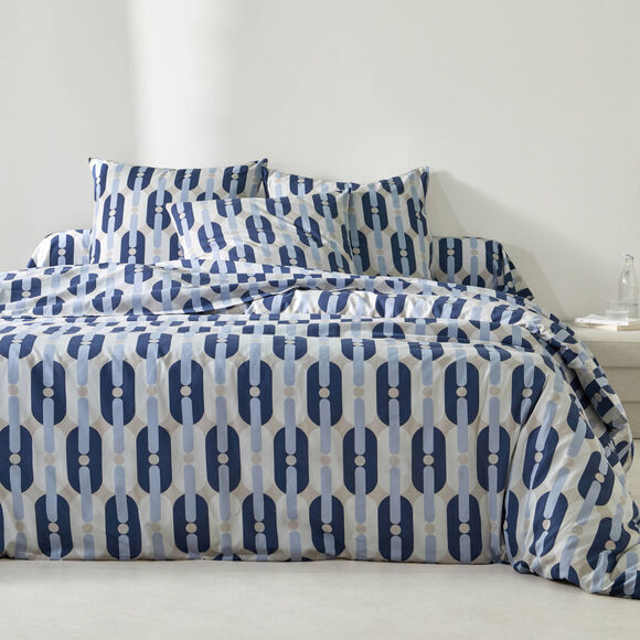 Bedlinnen Palma - katoen (blauw)