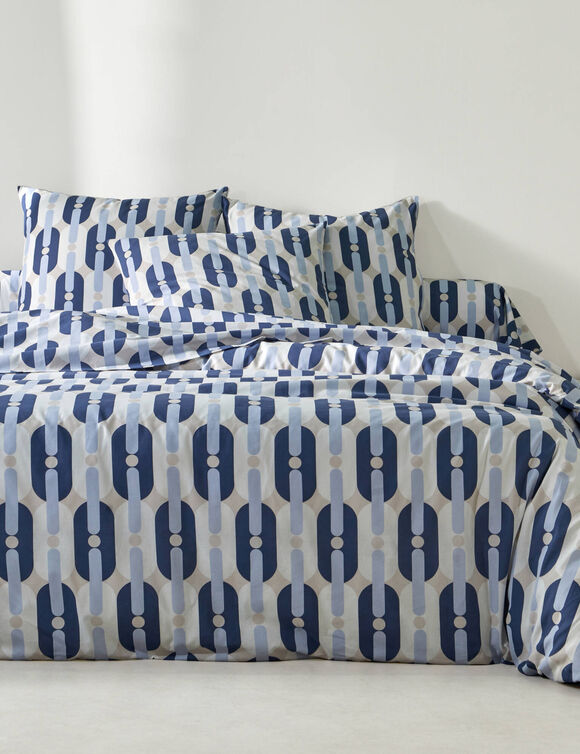 Bedlinnen Palma - katoen (blauw)