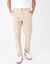 Chino broek, afgerond onder de buik (beige)