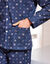 Pyjama imprimé popeline polyester/coton (marine) Pyjama imprimé popeline polyester/coton (marine)