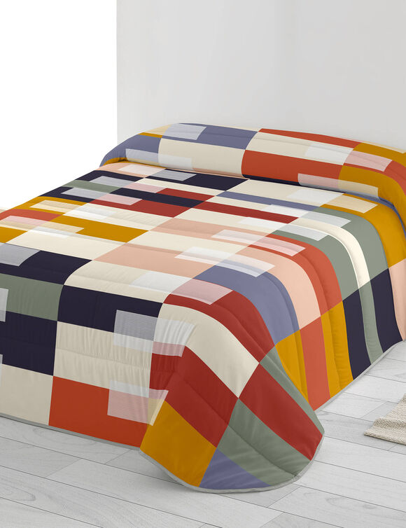 Couette microfibre imprim&eacute;e Rozko 200g/m2 (blanc / rouge)