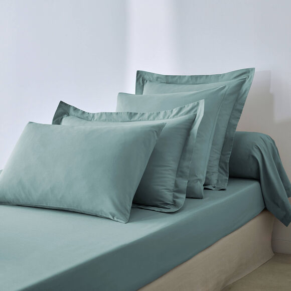Linge de lit uni polyester-coton Colombine (céladon)