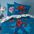 Parure de lit Spiderman super hero - coton (bleu)