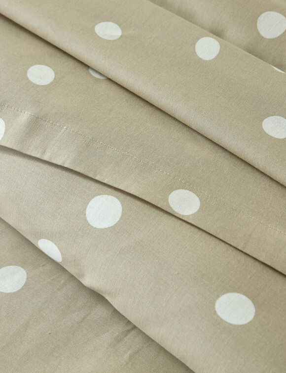 Linge de lit Alba imprimé pois - coton (beige)