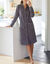 Peignoir in fleece met knoopsluiting (grijs)