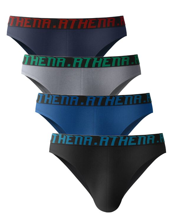 Slip My Petit Prix Athena&reg; - lot 4 (noir + marine + bleu)