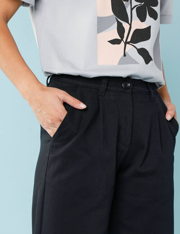 Pantalon coupe large, Spécial Petites (noir)
