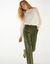 Pantalon large velours (vert)