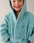 Personaliseerbare badjas met kap in badstof, kinderen (watergroen)