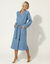 Badjas, unisex volwassenen, honingraattricot 230 g/m2 (blauw)