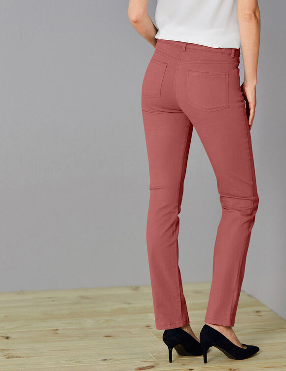Pantalon droit gainant - petite stature entrej. 75 cm (terracotta)