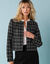 Veste tweed spécial Petites manches longues à carreaux (zwart)
