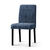 Bi-rekbare hoes in microvezel, effen faux-uni effect, voor stoel (blauw)