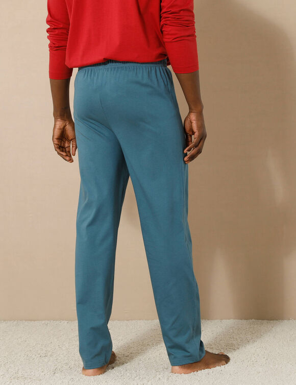 Pantalon pyjama uni (bleu grisé)