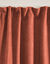 Verduisterend en isolerend gordijn met fronsgalon (terracotta)