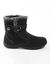 Gevoerde bottines met suedine-effect (zwart)