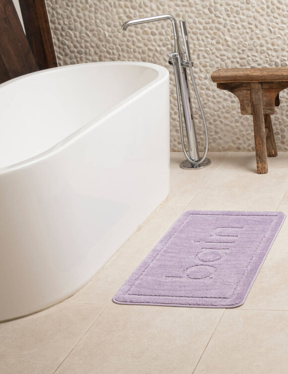 Tapis de bain motif "bain" (lilas)
