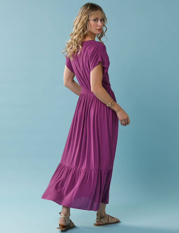Robe Sp&eacute;cial Petite base volant&eacute;e (violet)