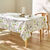 Nappe toile cirée imprimé poules (blanc / vert)