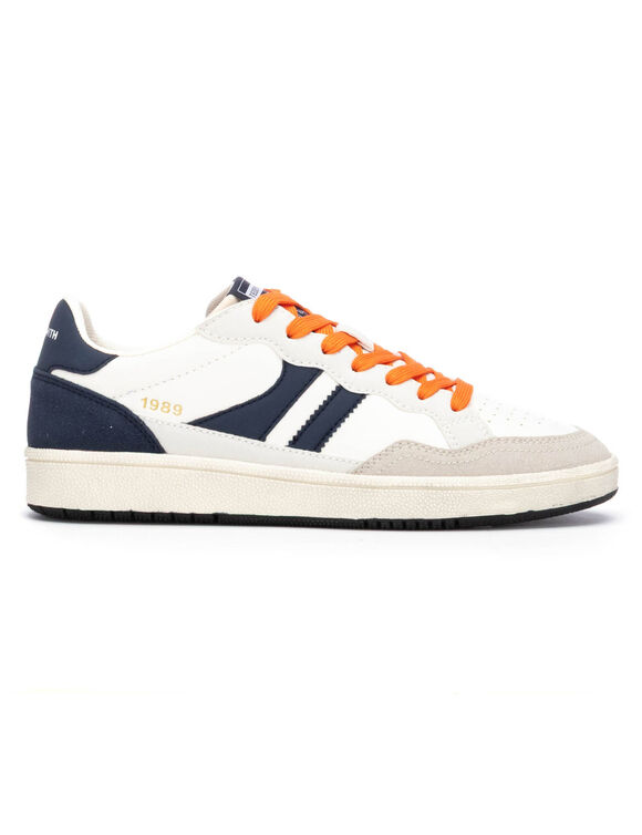 Baskets &agrave; lacets (wit / blauw)