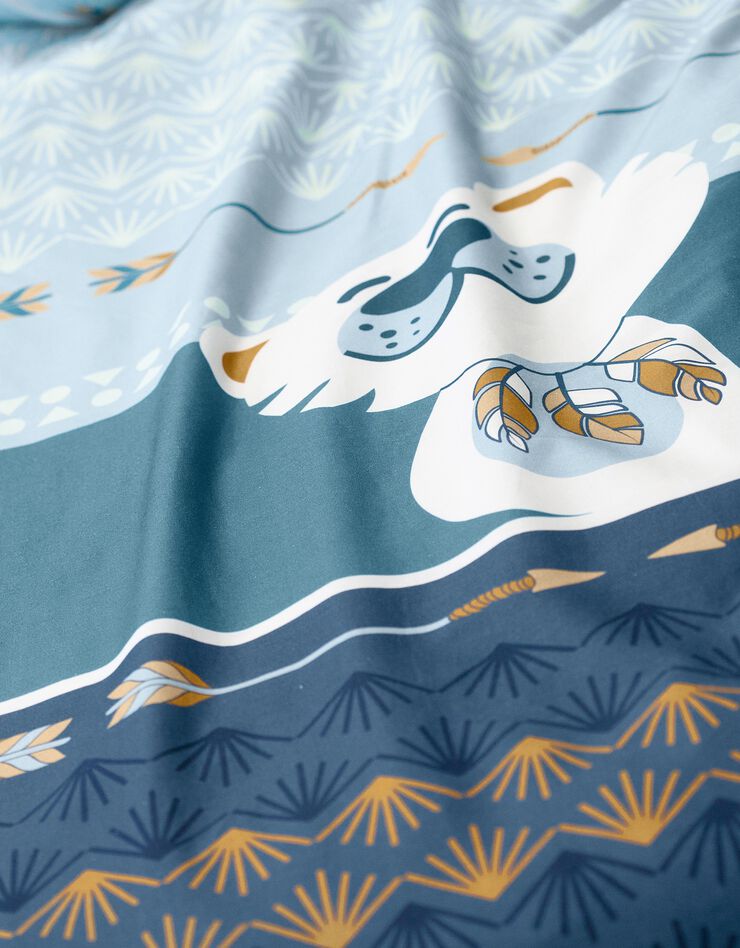 Linge de lit enfant à motifs chats Chaplu 1 personne - coton (bleu)