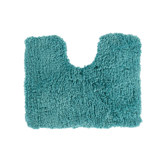 Tapis de bain uni moelleux microfibre (lagon)