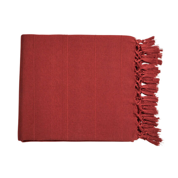 Nappe coton tissage artisanal (terracotta)