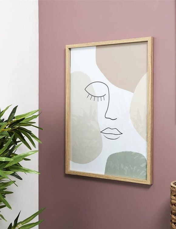 Lijst met abstract gezichtmotief (veelkleurig)