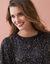 Robe housse &agrave; sequins, manches coudes &eacute;vas&eacute;es (noir / cuivre)