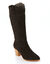 Bottes hautes santiags, cuir suédé (zwart)