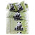 Linge de lit imprimé Pandas, polycoton (vert)