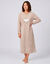 Chemise de nuit longue motif "renard", maille polaire (taupe)