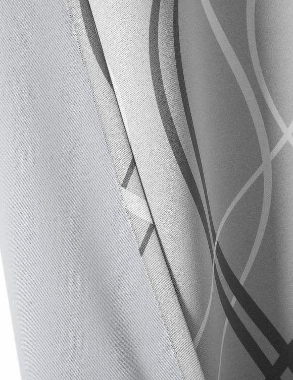 Rideau occultant imprim&eacute; serpentins (gris)