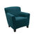 Effen rekbare hoes voor fauteuil en zitbank met armleuningen (eendenblauw)