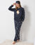 Pyjama polaire "faon" pantalon large + masque assorti (ardoise)