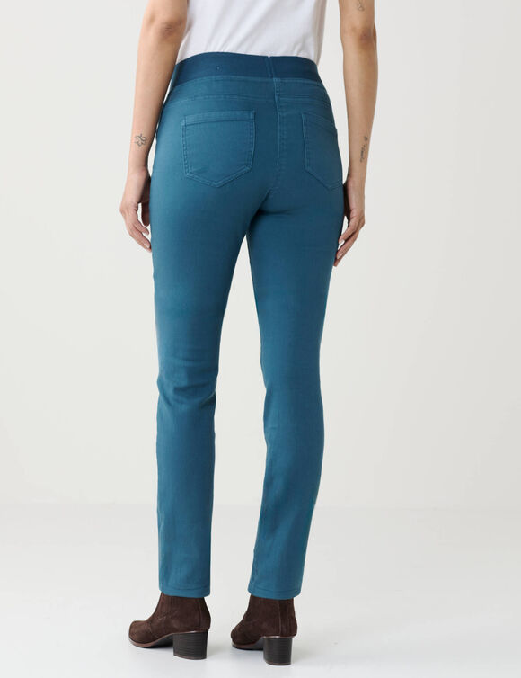 Jegging grande stature - taille &eacute;lastiqu&eacute;e ultra confort (bleu canard)