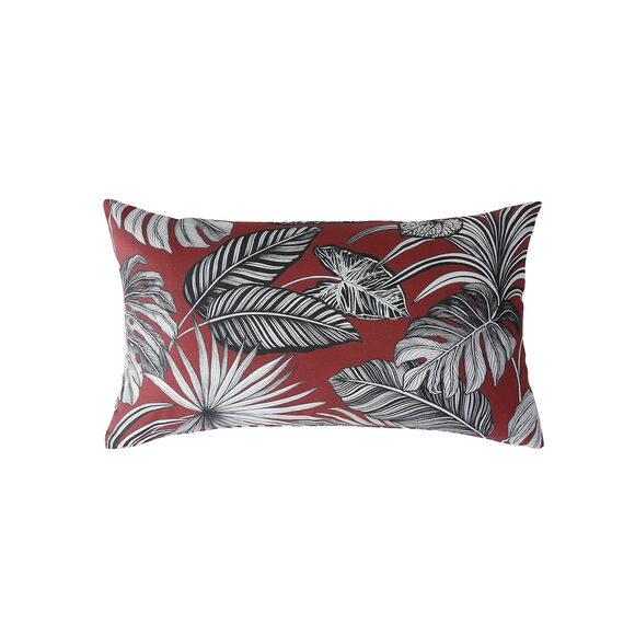 Housse de coussin imprimé tropical - lot de 2 (terracotta)