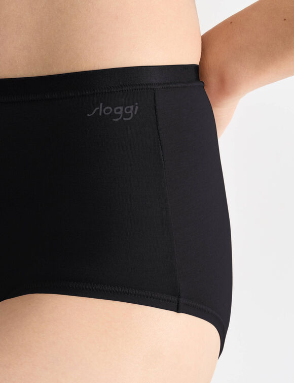 Culotte maxi &laquo; Go Daily Cotton&raquo; coton stretch - 2+1 (noir)