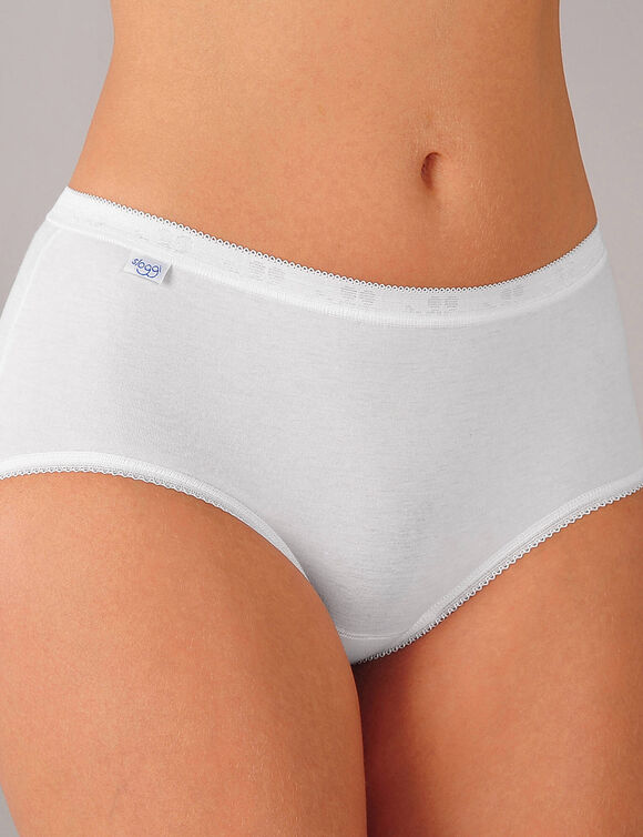 Culotte midi Basic+, lot de 3 achetées +  GRATUITE (1) (blanc)
