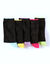 Korte sokken met contrasterende kleuren - set van 5 paar (zwart)